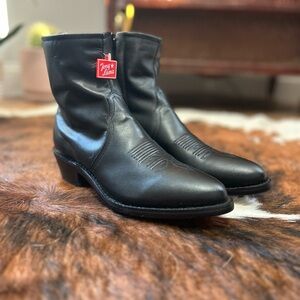 Tony Lama Black Leather Boots